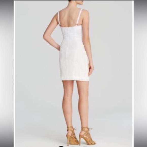 Rebecca Minkoff White Eyelet Lace Bustier Claudia Dress Sz L - Picture 3 of 14